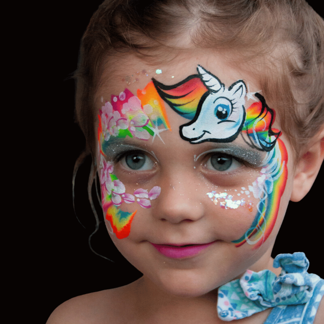 Simple Rainbow Face Paint