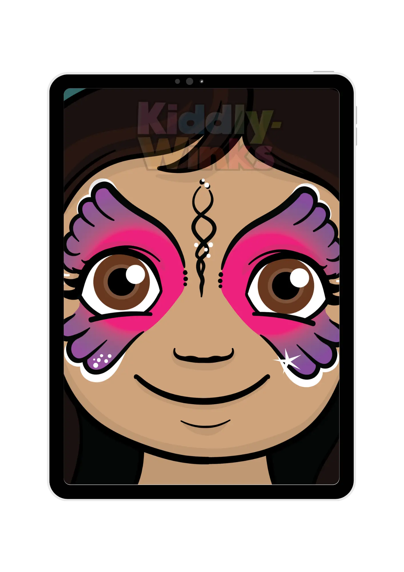 butterfly face painting design