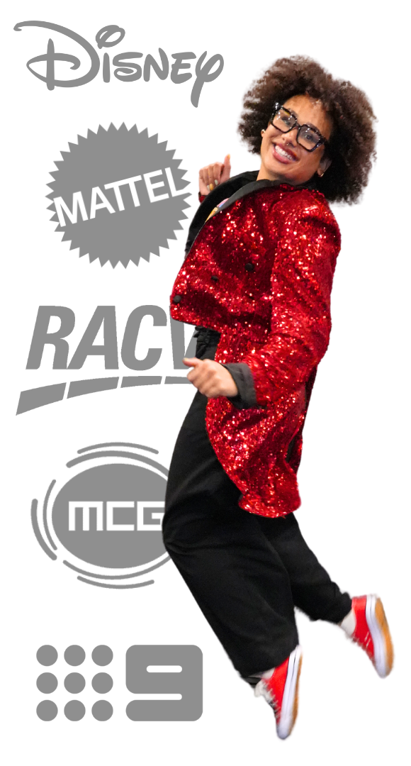 corporate-kids-entertainment corporate entertainer with corporate logos