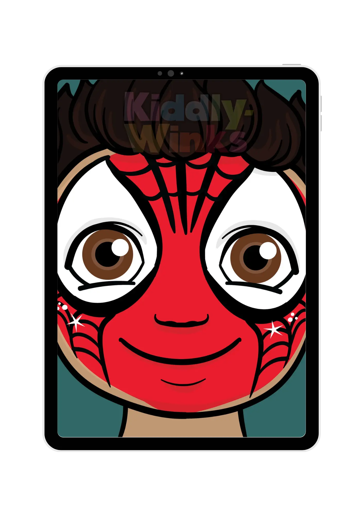 spider-man face painting design