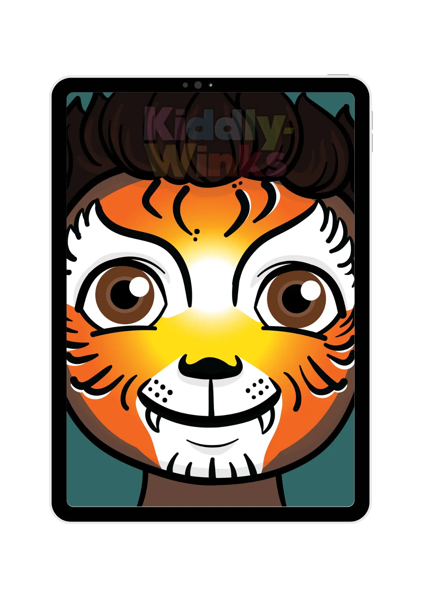 tiger face painting design
