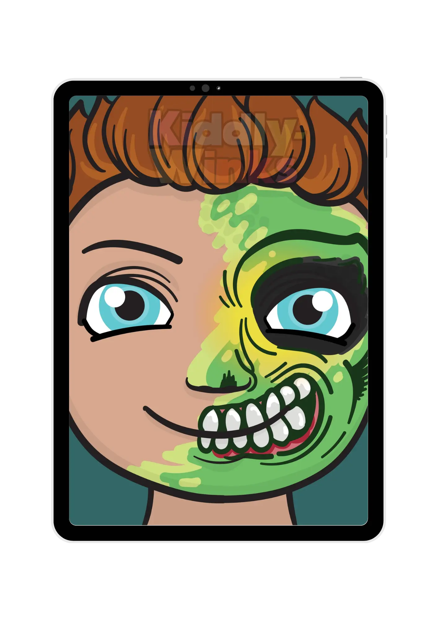 zombie face painting design